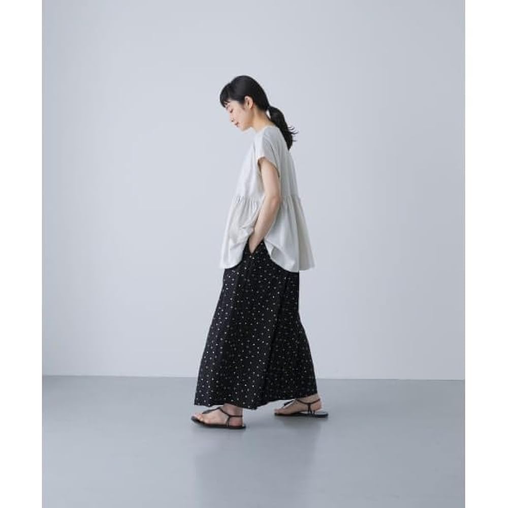 Amazon | [かぐれ] ウエストギャザーフレンチプルオーバー BLACK